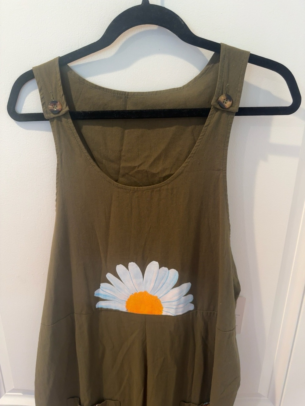 NWT Olive Daisy Wide Leg Jumpsuit Romper Overalls Pockets Boho size 3XL - Picture 3 of 8
